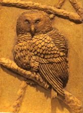 An owl bas-relief